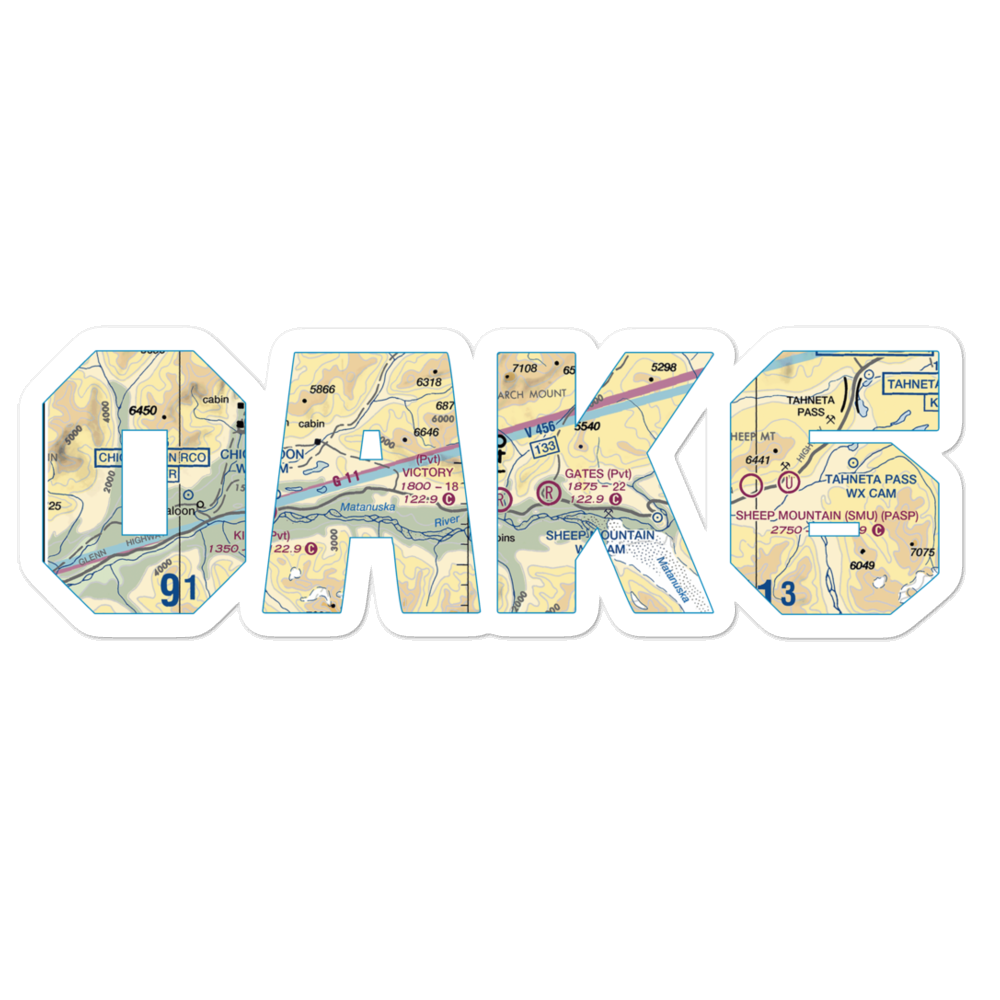Victory Airport (0AK6) VFR Sectional Sticker 