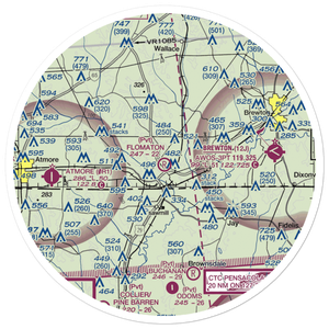 Flomaton Airport (0AL5) VFR Sectional Sticker (30 mile)