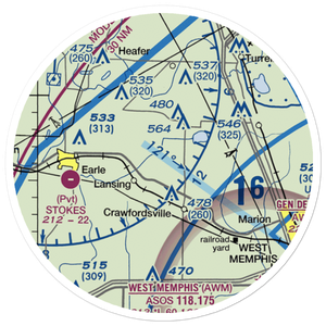 Mission Field-Marotti Memorial Airport (0AR2) VFR Sectional Sticker (20 mile)