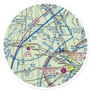 Mission Field-Marotti Memorial Airport (0AR2) VFR Sectional Sticker (30 mile)