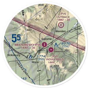 Western Sky Airport (0AZ2) VFR Sectional Sticker (20 mile)