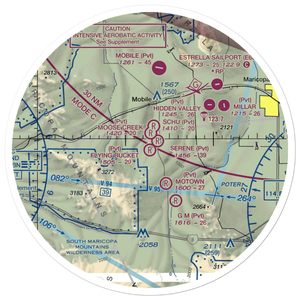 Flying Bucket Ranch Airport (0AZ4) VFR Sectional Sticker (30 mile)