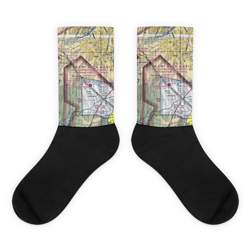 Castle Well Airport (0AZ5) VFR Sectional Socks 