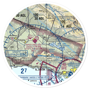 Crawford Airport (0CA3) VFR Sectional Sticker (30 mile)