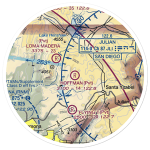Hoffman Private Airport (0CA5) VFR Sectional Sticker (20 mile)