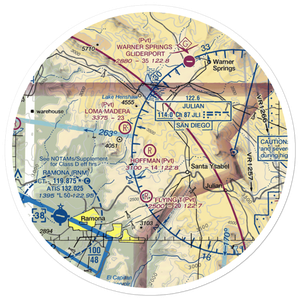 Hoffman Private Airport (0CA5) VFR Sectional Sticker (30 mile)