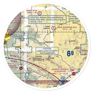 Ward Ranch Airport (0CA8) VFR Sectional Sticker (30 mile)