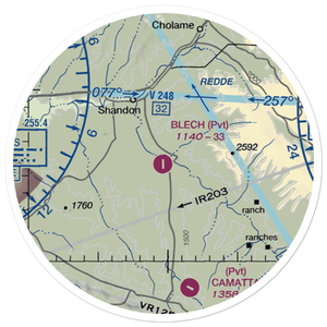 Blech Ranch Airport (0CA9) VFR Sectional Sticker (20 mile)