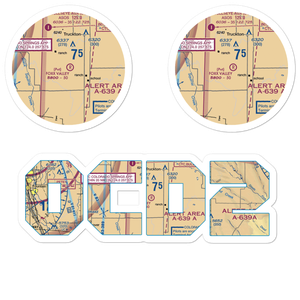Foxx Valley Airport (0CD2) VFR Sectional Sticker Pack