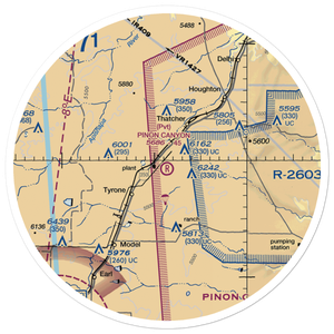Pinon Canyon Airport (0CD5) VFR Sectional Sticker (30 mile)