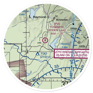 Yosemite Hidden Lake Ranch Airport (0CL0) VFR Sectional Sticker (20 mile)