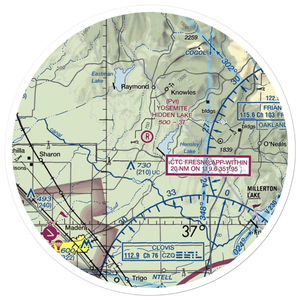 Yosemite Hidden Lake Ranch Airport (0CL0) VFR Sectional Sticker (30 mile)