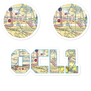Krey Field Airport (0CL1) VFR Sectional Sticker Pack