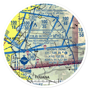 John Nichol's Field Airport (0CL3) VFR Sectional Sticker (20 mile)