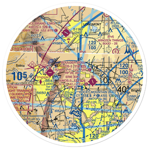 Dave's Airport (0CO1) VFR Sectional Sticker (30 mile)