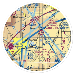 Cartwheel Airport (0CO8) VFR Sectional Sticker (20 mile)