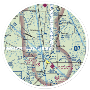 Ott's Landing Airport (0FA1) VFR Sectional Sticker (30 mile)