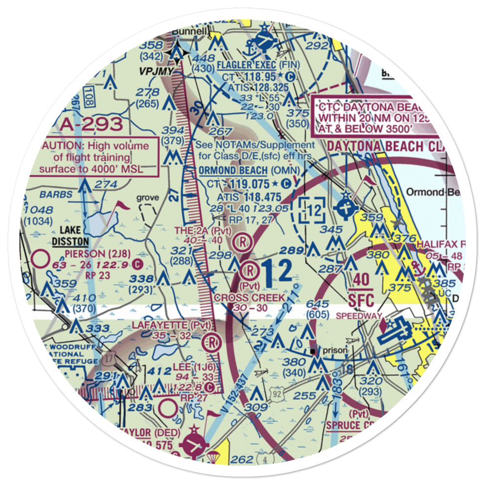 The 2A Ranch Airport (0FD0) VFR Sectional Sticker (30 mile) 