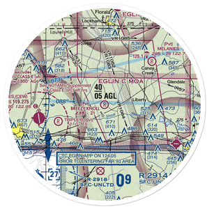 Breezy Knoll Airport (0FD5) VFR Sectional Sticker (30 mile)