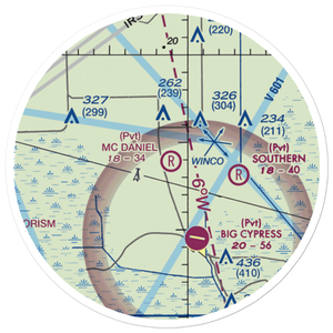 Mc Daniel Ranch Inc. Airport (0FL9) VFR Sectional Sticker (20 mile)
