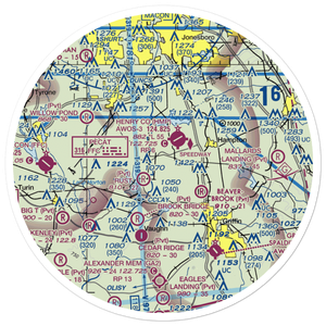 Halls Flying Ranch Airport (0GA0) VFR Sectional Sticker (30 mile)