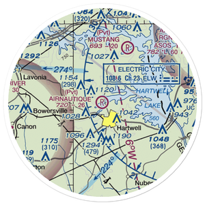 Airnautique, Inc. Airport (0GA2) VFR Sectional Sticker (20 mile)