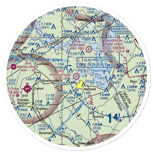 Airnautique, Inc. Airport (0GA2) VFR Sectional Sticker (30 mile)