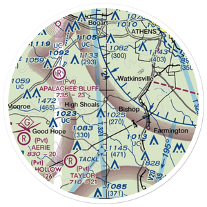 Paradise Falls Airport (0GA4) VFR Sectional Sticker (20 mile)