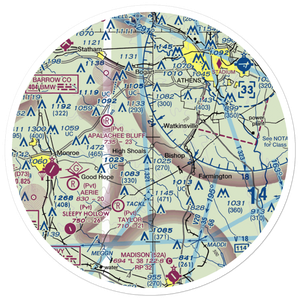 Paradise Falls Airport (0GA4) VFR Sectional Sticker (30 mile)