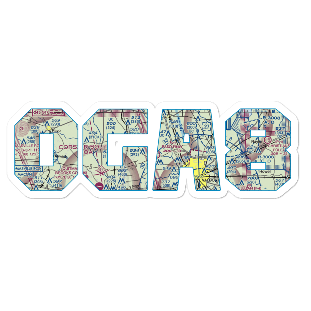 Paso Fino Farm Airport (0GA8) VFR Sectional Sticker 