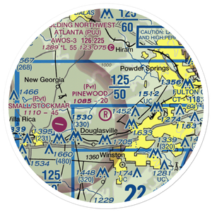 Pinewood Airport (0GE0) VFR Sectional Sticker (20 mile)