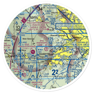 Pinewood Airport (0GE0) VFR Sectional Sticker (30 mile)