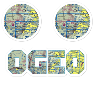 Pinewood Airport (0GE0) VFR Sectional Sticker Pack