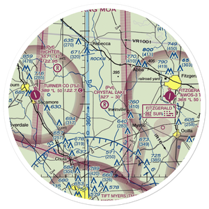 Crystal Lake Airpark (0GE1) VFR Sectional Sticker (30 mile)