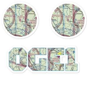 Crystal Lake Airpark (0GE1) VFR Sectional Sticker Pack