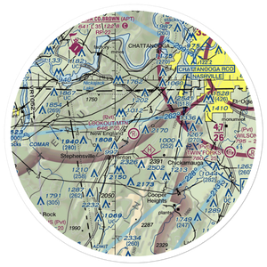 Lookout Mountain Airport (0GE3) VFR Sectional Sticker (30 mile)