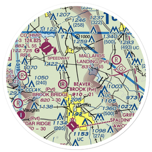 Pecan Patch Airstrip (0GE4) VFR Sectional Sticker (20 mile)