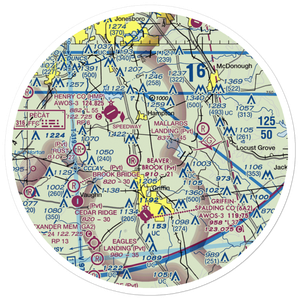 Pecan Patch Airstrip (0GE4) VFR Sectional Sticker (30 mile)