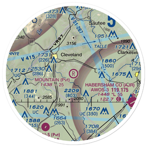 Mountain Airpark (0GE5) VFR Sectional Sticker (20 mile)