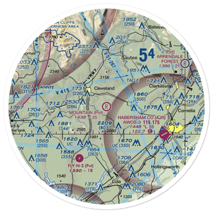 Mountain Airpark (0GE5) VFR Sectional Sticker (30 mile)