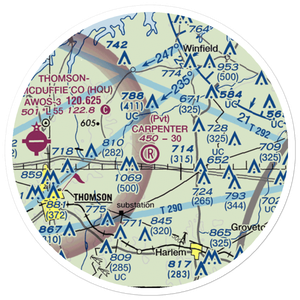 Carpenter Airport (0GE7) VFR Sectional Sticker (20 mile)