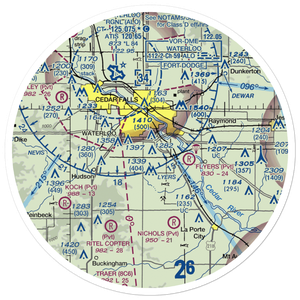 Hawkeye Airport (0IA3) VFR Sectional Sticker (30 mile)
