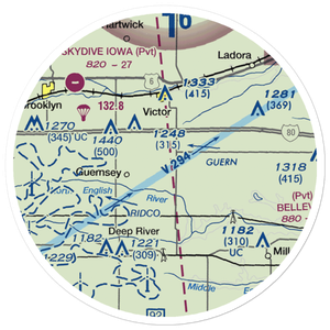 Rinehart Airport (0IA6) VFR Sectional Sticker (20 mile)