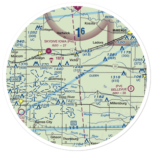 Rinehart Airport (0IA6) VFR Sectional Sticker (30 mile)
