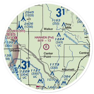 Hannen Airport (0IA8) VFR Sectional Sticker (20 mile)