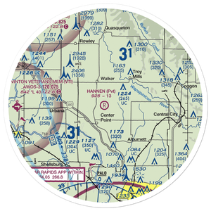 Hannen Airport (0IA8) VFR Sectional Sticker (30 mile)
