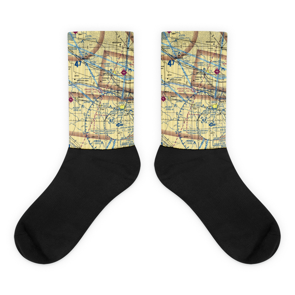 Ziggy's Airport (0ID1) VFR Sectional Socks 