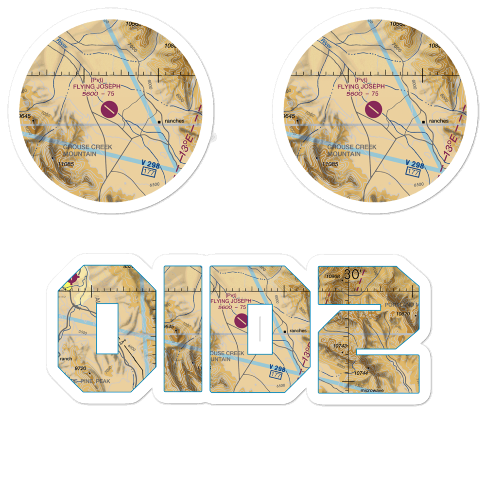 Flying Joseph Ranch Airport (0ID2) VFR Sectional Sticker Pack 