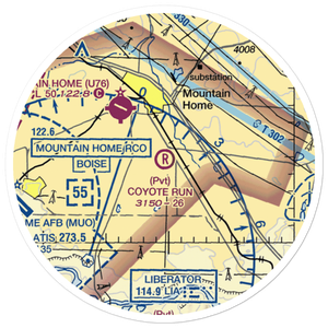 Coyote Run Airport (0ID3) VFR Sectional Sticker (20 mile)