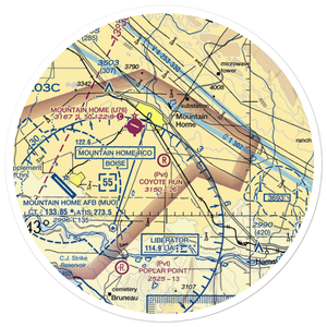 Coyote Run Airport (0ID3) VFR Sectional Sticker (30 mile)